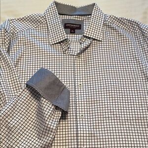Johnston & Murphy Monochrome Grid Men's Shirt